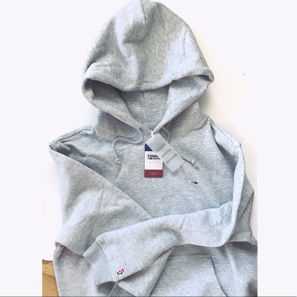 Tommy Classics Hoodie Heather Grey L NWT - Picture 5 of 5
